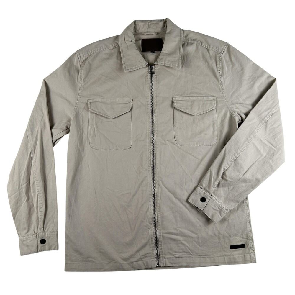 Civil Society Shirt Jacket Mens Medium Cotton Full Zip Lightweight Shacket